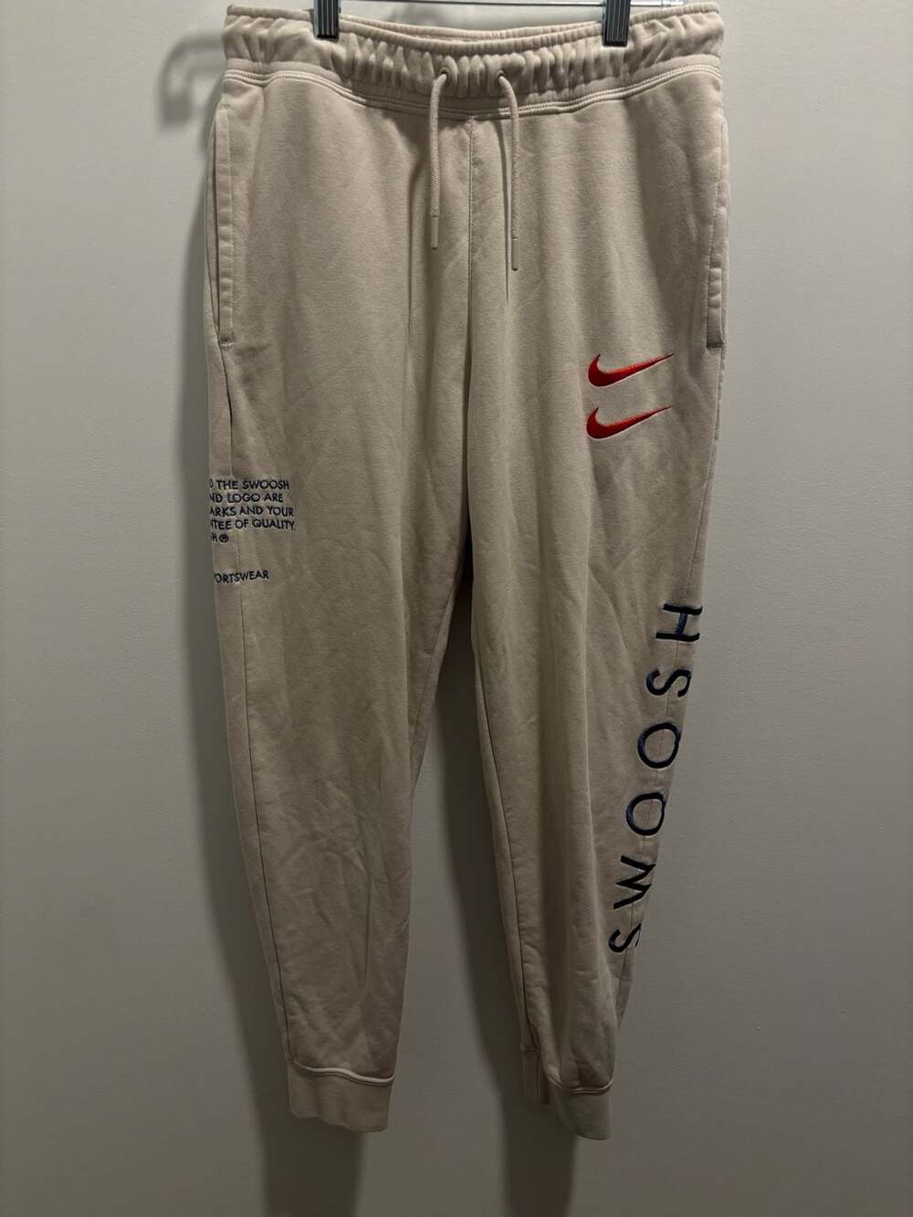AUTHENTIC NIKE NSW DOUBLE SWOOSH CUFF CUFFED FLEECE PANTS DJ0467-104